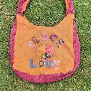 Nepal Hippie Boho Peace Love Shoulder Bag